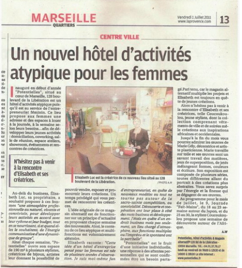 Article tiré de la Provence Article tiré de la Provence